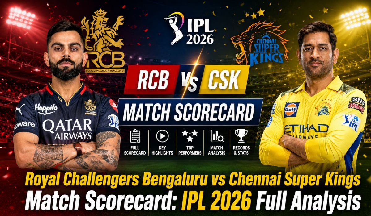 Royal Challengers Bengaluru vs Chennai Super Kings Match Scorecard: IPL 2026 Full Analysis